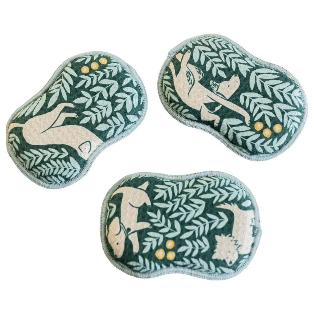 Once Again Home Dog Park Reusable Sponges in Teal (Set of 3), , large