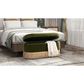 Jennifer Taylor Home Serena Storage Bench with Tufted Bullion Fringe in Olive Green, , large