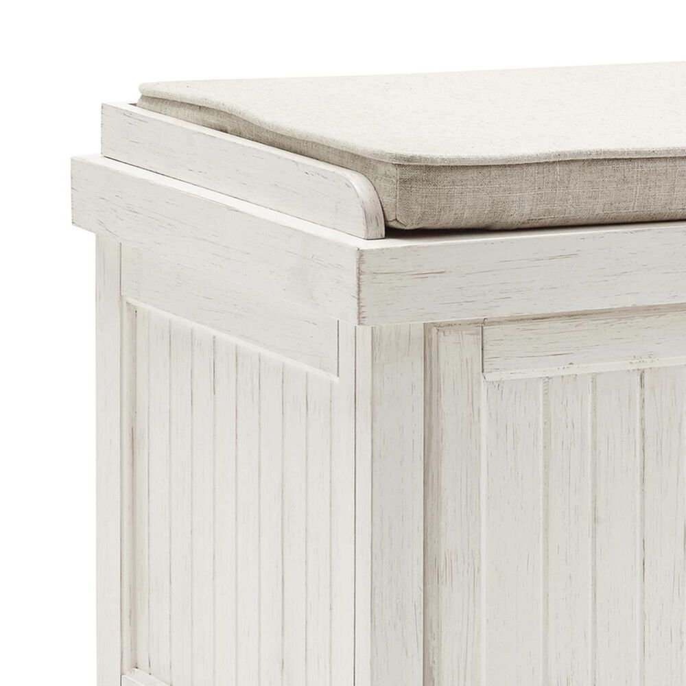 Crosley Furniture Seaside Entryway Bench In Distressed White Finish NFM