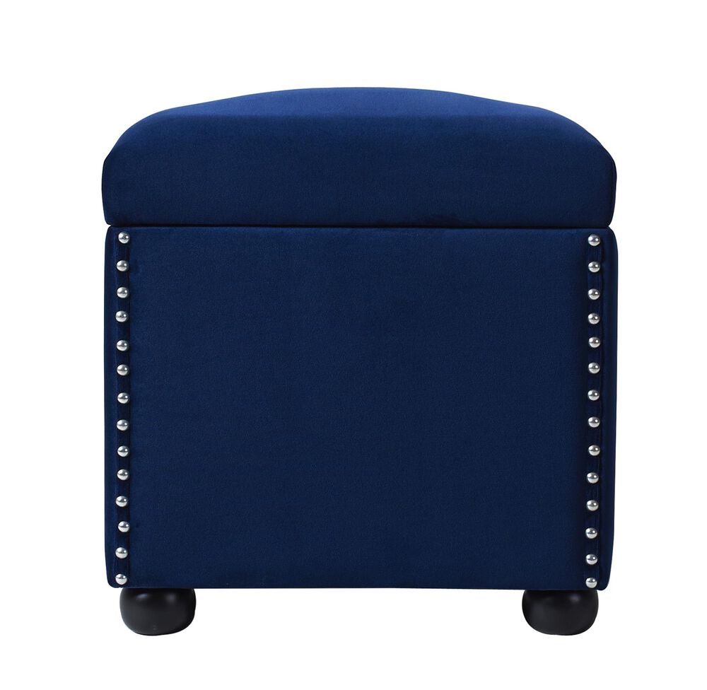 Jennifer Taylor Home Sapphire Storage Cube in Navy Blue, , large