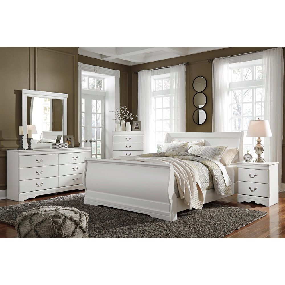 Ashley Anarasia 4-Piece Queen Bedroom Set in White, , large