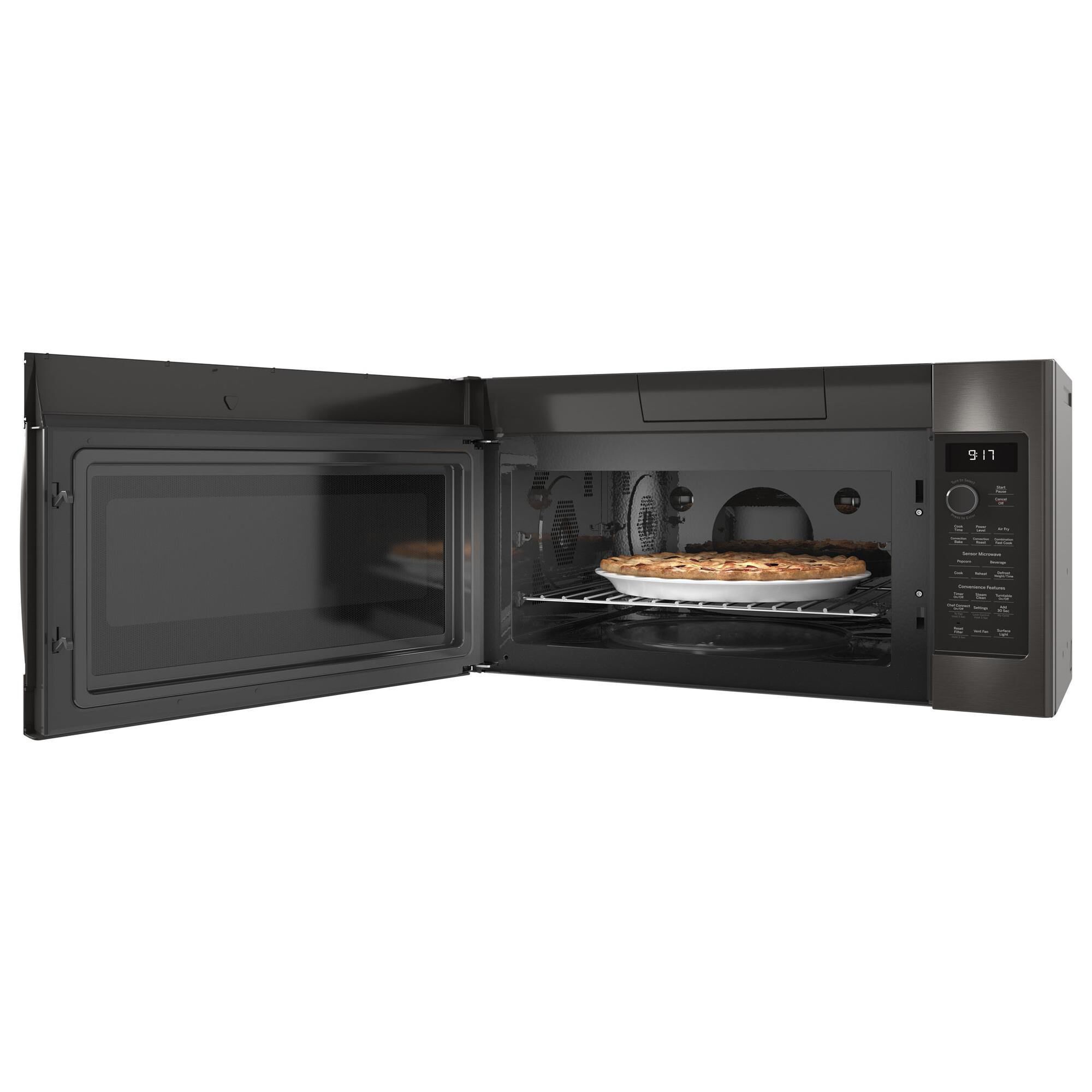Ge profile new arrivals black stainless microwave