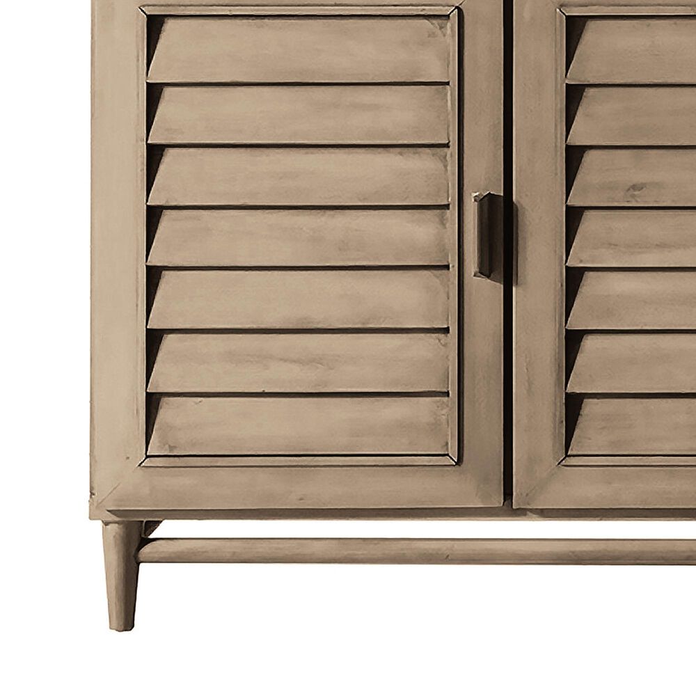 James Martin Vanities Portland 60&quot; Single Bathroom Vanity in Whitewashed Walnut with 3 cm Parisien Bleu Quartz Top and Rectangular Sink, , large
