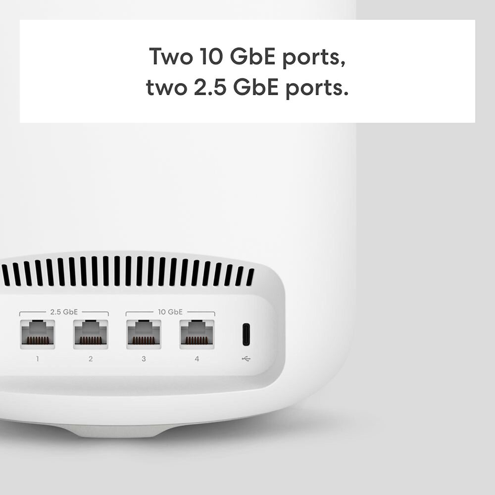 eero Pro 6E Mesh Wi-Fi 6E Router with Max 7 Mesh Wi-Fi 7 System in White, , large