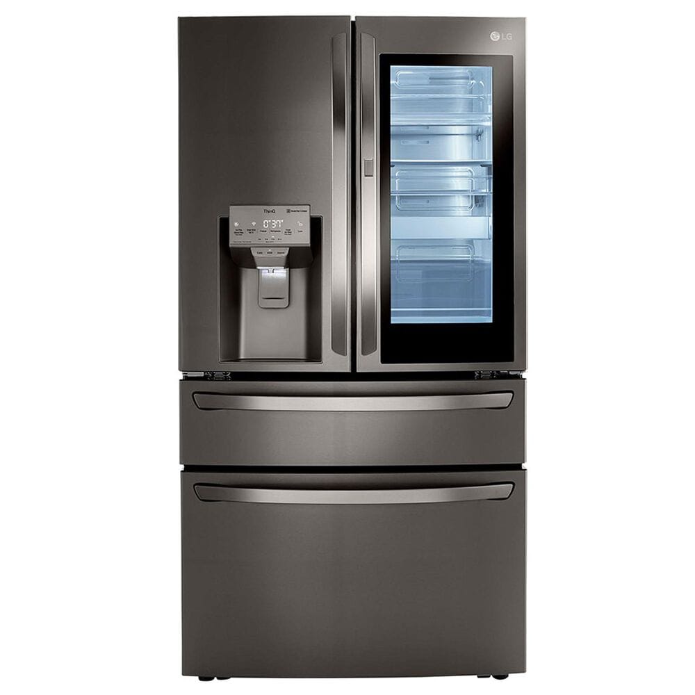 LG Craft Ice InstaView 29.7-cu ft Smart French Door Refrigerator with Dual  Ice Maker and Door within Door (Fingerprint Resistant Steel) ENERGY STAR in  the French Door Refrigerators department at