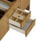 James Martin Hudson 60" Double Bathroom Vanity in Honey Oak with 3 cm Siberian Silestone Top and Rectangular Sinks, , large