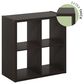 HOMLUX 4-Cube Reversible Open Back Bookshelf in Dark Oak, , large