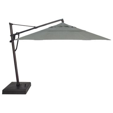 Treasure Garden 13" Starlux Cantilever Umbrella with Black Base in Sterling, , large