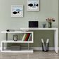 Southern Enterprises Yatesling Corner Desk in White/Chrome, , large
