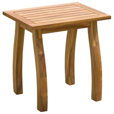 Noble House Selma Patio Accent Table in Teak Brown - Table Only, , large