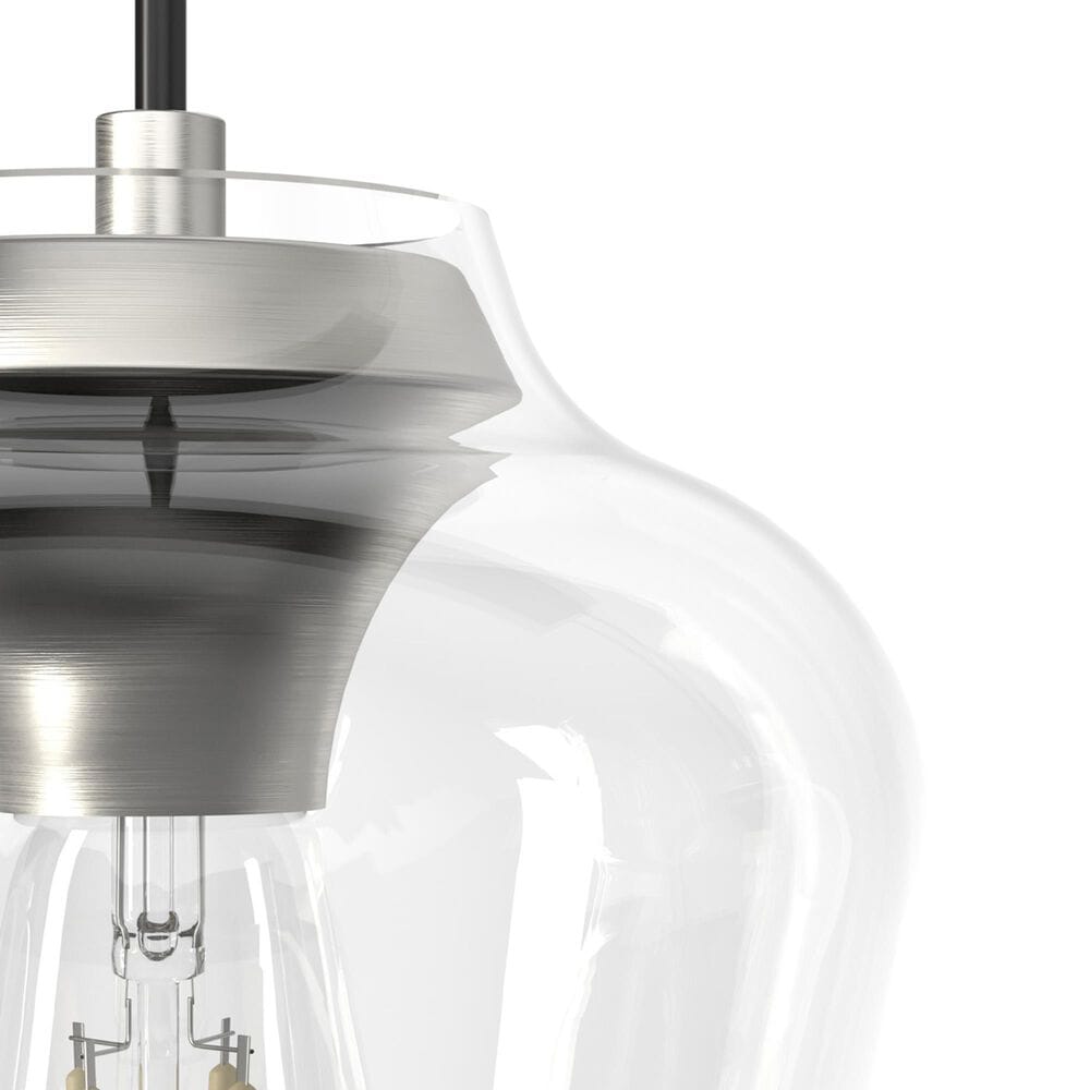 Hunter Vidria 3-Light Round Pendant Cluster in Brushed Nickel, , large