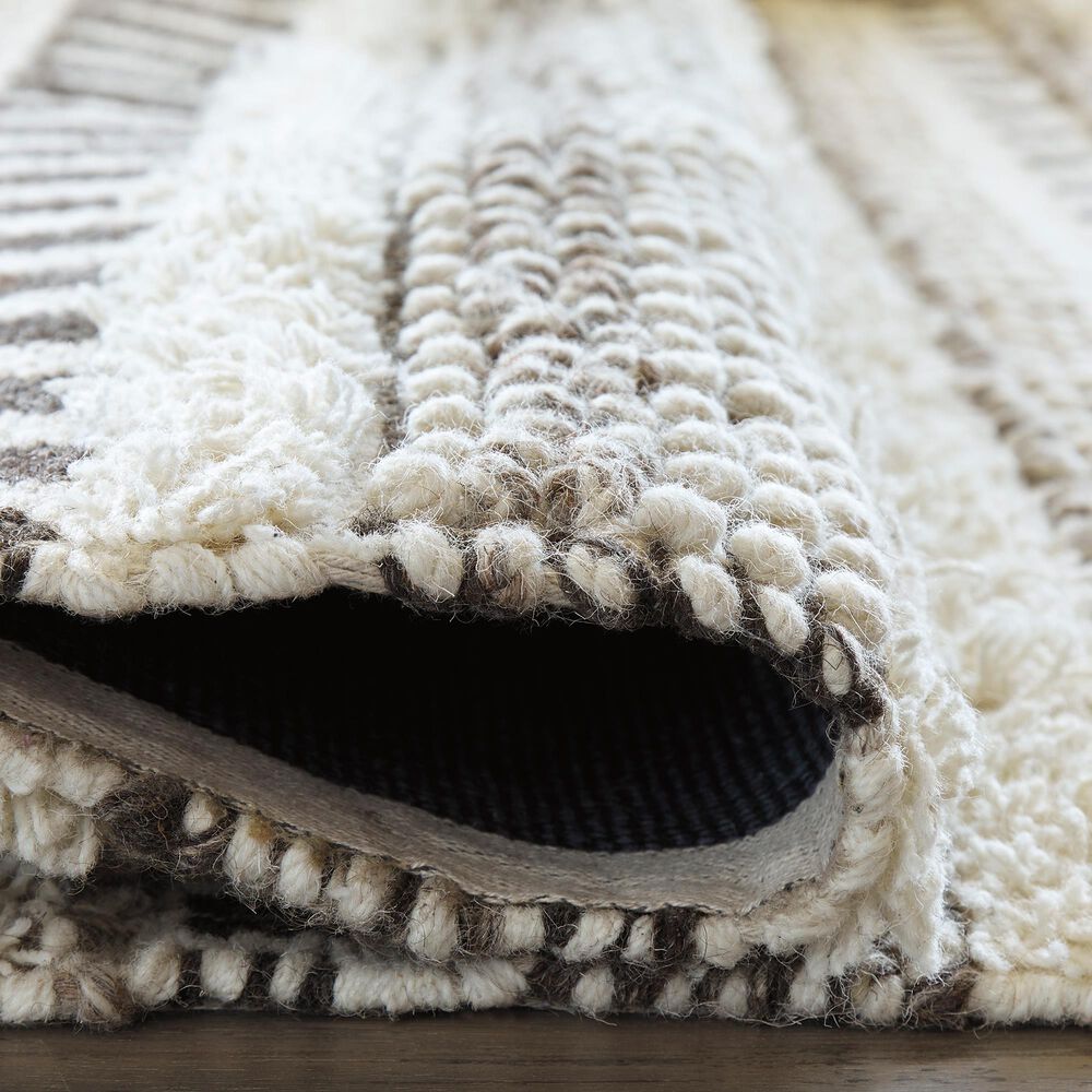 Ashley Karalee  8&#39; x 10&#39; Ivory and Brown Area Rug, , large
