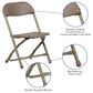 Flash Furniture Timmy Kids Folding Chair in Gold and Brown (Set of 2), , large