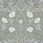 NextWall Stenciled Floral 216" x 20.5" Peel and Stick Wallpaper in Alloy Grey, , large