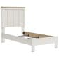 Ashley Linnocreek 5-Piece Twin Bedroom Set in White and Warm Brown, , large