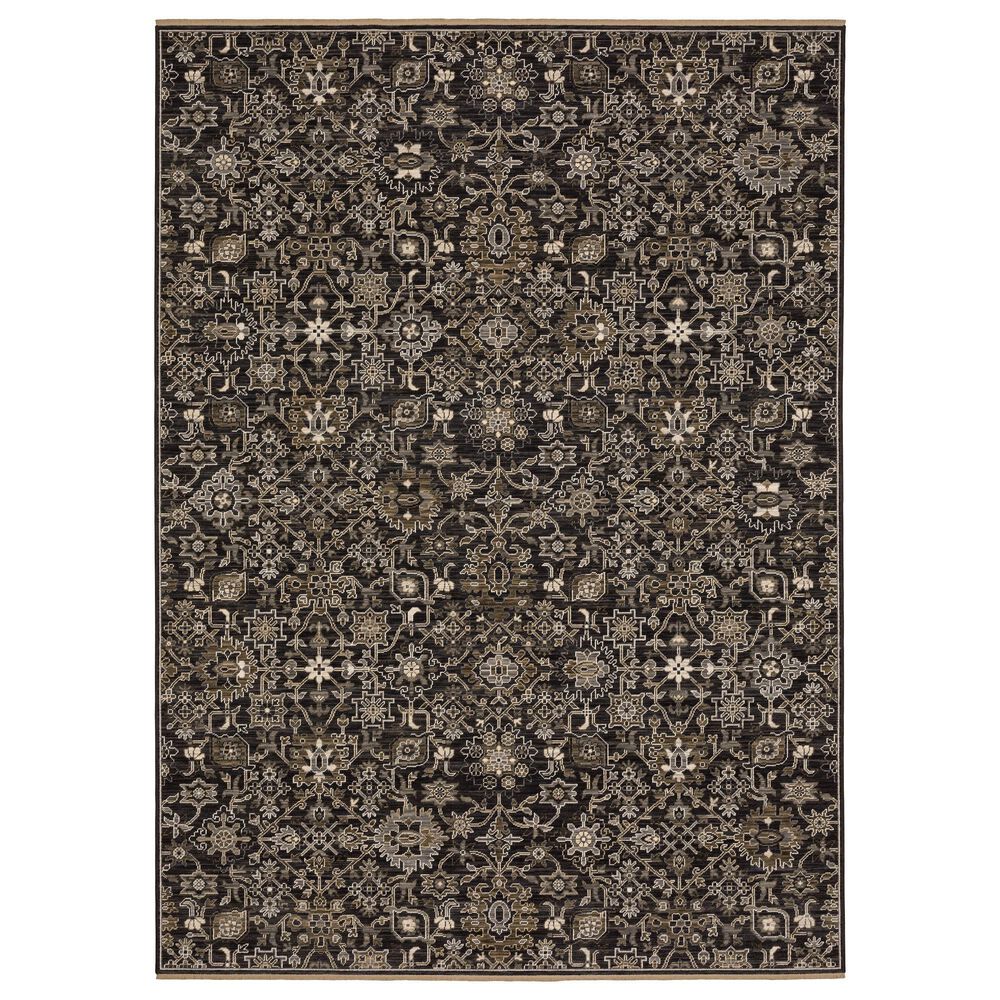 Oriental Weavers Acacia Black and Tan 2"6" x 10" Runner, , large