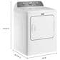 Maytag 7.0 Cu. Ft. Front Load Electric Wrinkle Prevent Dryer in White, , large