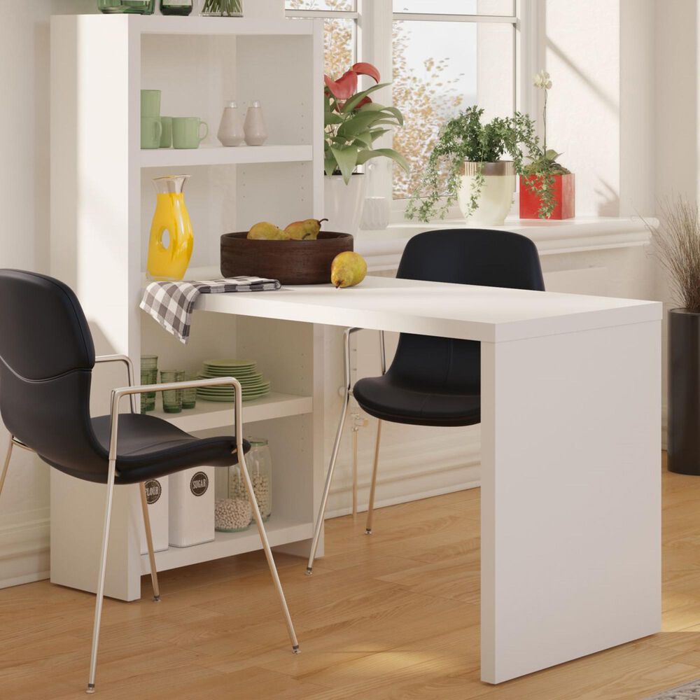 Bush Echo 56" Dining Table in Pure White - Table Only, , large