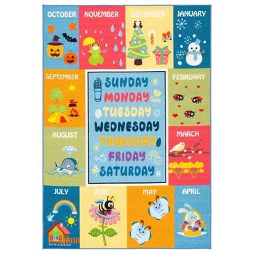 Safavieh Kids Playhouse KPH224M 3"3" x 5"3" Blue and Green Rug, , large