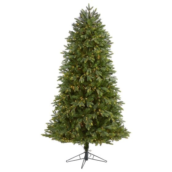 Nearly Natural Inc 6.5ft Oregon Fir Artificial Christmas Tree with Warm White Micro LED Lights