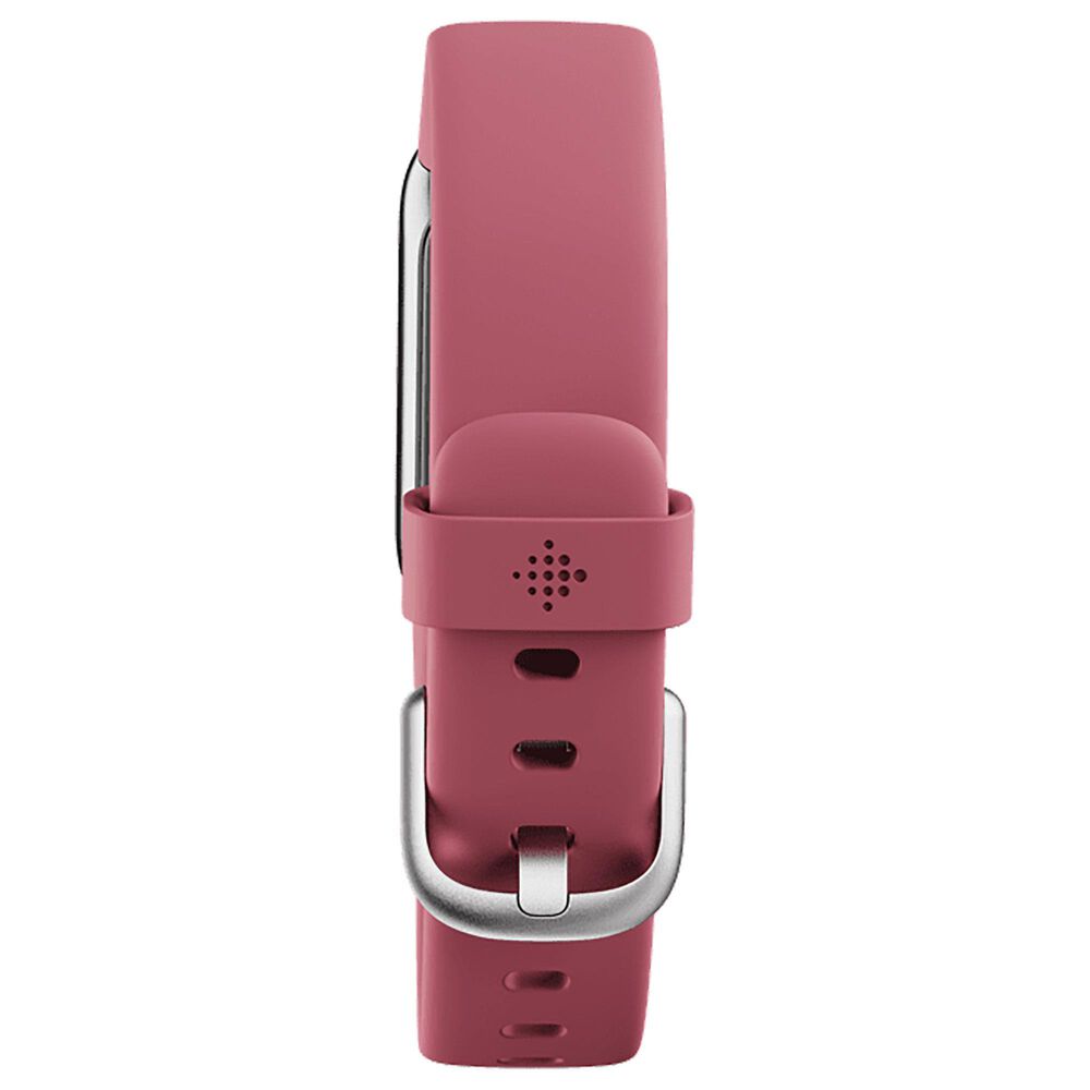 Fitbit Luxe Tracker with Orchid Band in Platinum Stainless Steel, , large