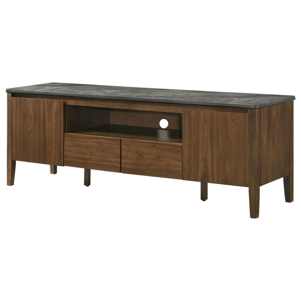 Coaster Bradley 63" SmartTop TV Stand in Smokey Grey and Dark Brown, , large
