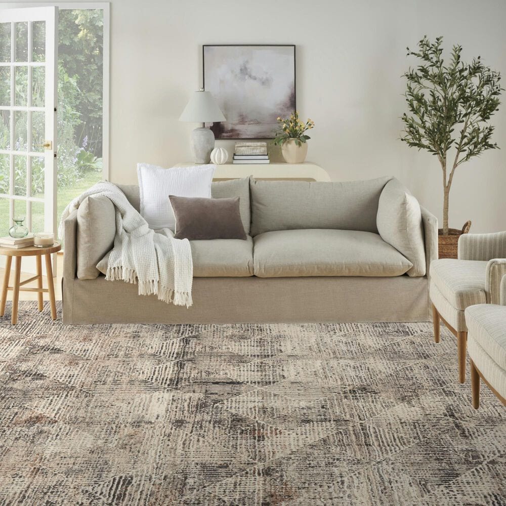 Nourison Sustainable Trends 9&#39; x 12&#39; Ivory and Multicolor Area Rug, , large