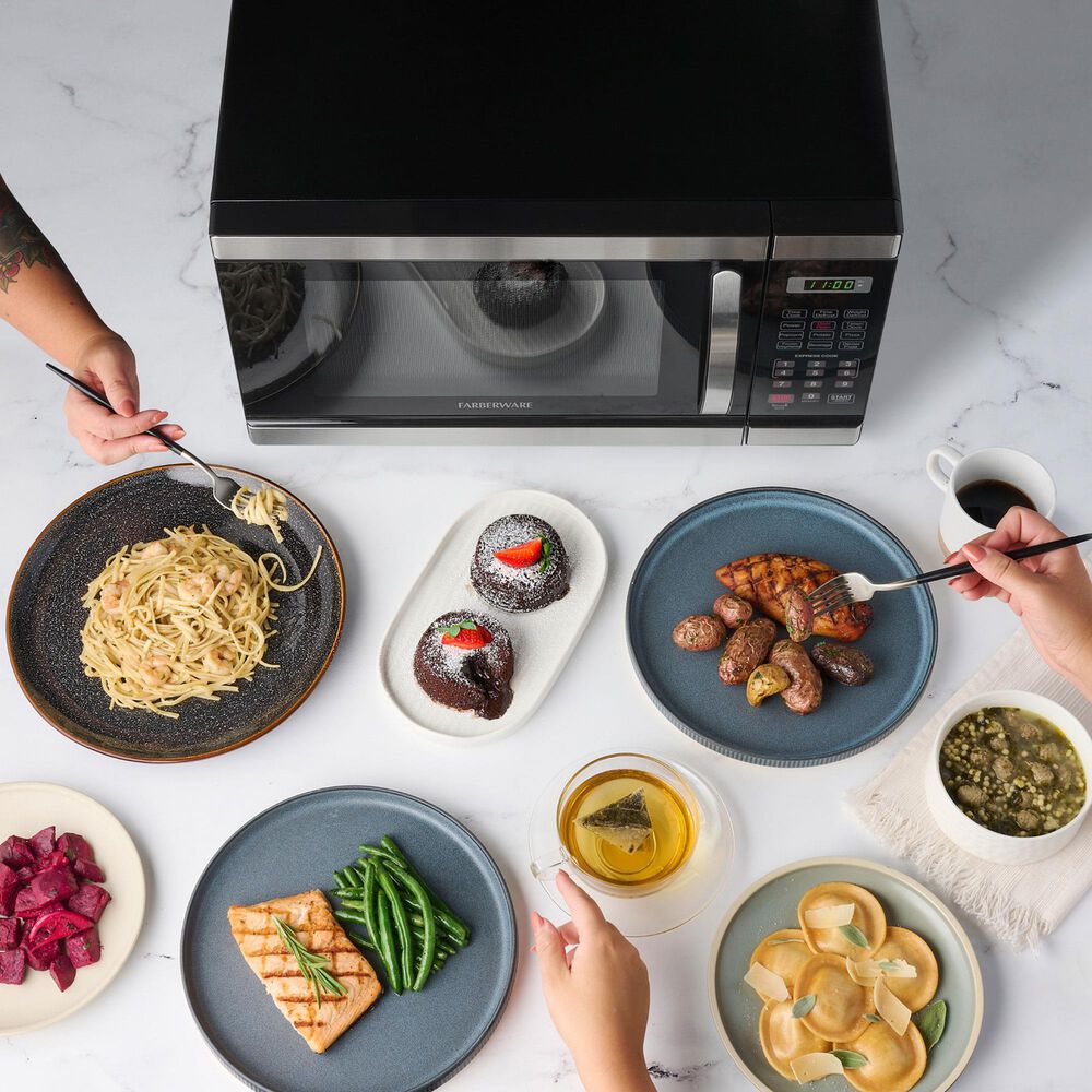 Faberware Professional 1.1 Cu. Ft. Microwave Oven in Stainless Steel, , large