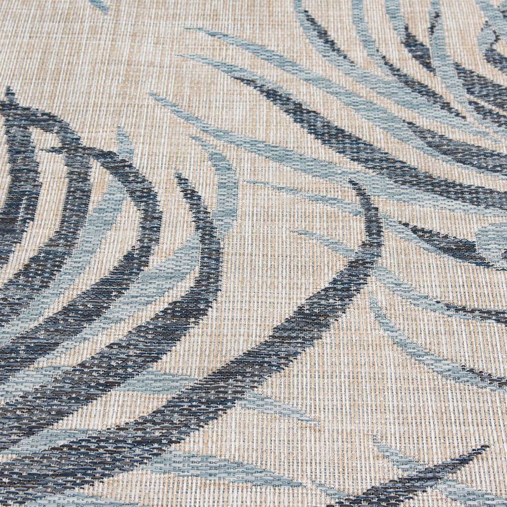 Central Oriental Melbourne Dalan 5&#39; x 7&#39; Vanilla and Lagoon Area Rug, , large
