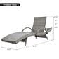 HOMLUX Outdoor Chaise Lounge in Grey (Set of 2), , large