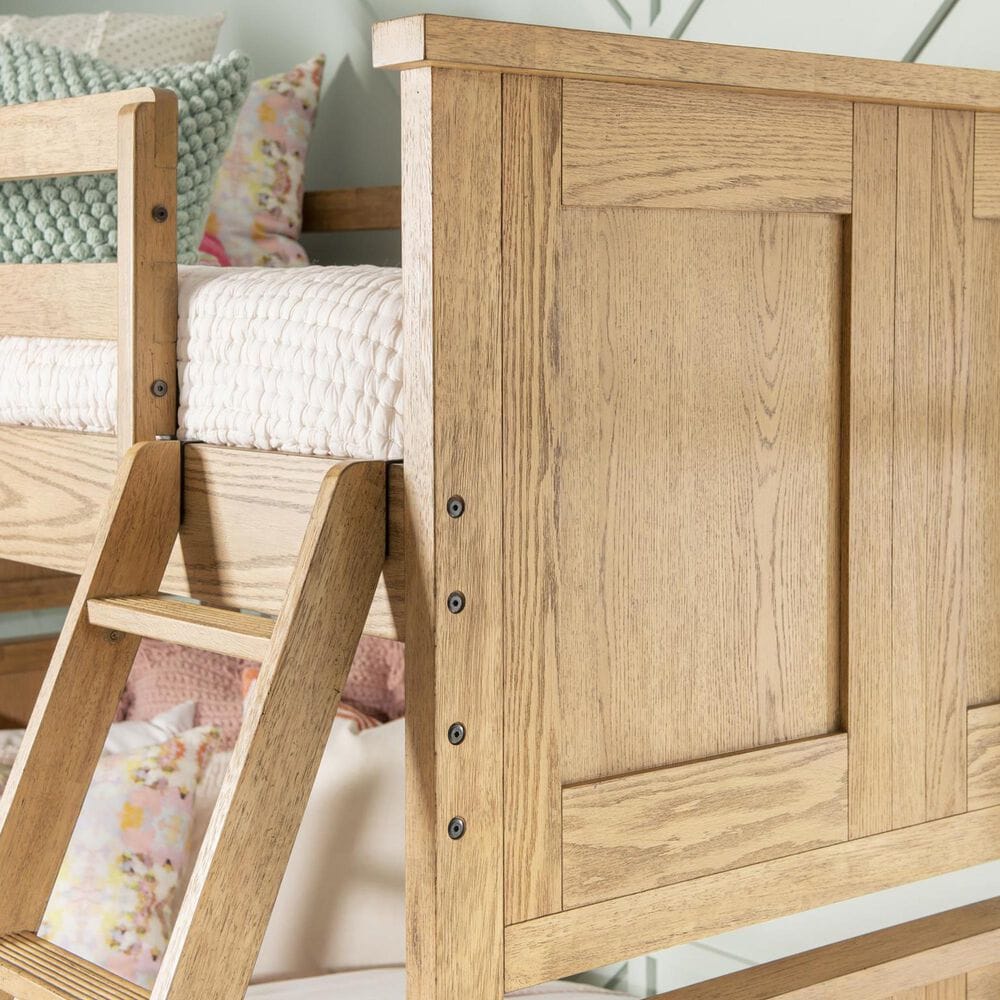 St Claire Home Today's Traditions Twin over Full Bunk Bed in Natural Hickory, , large