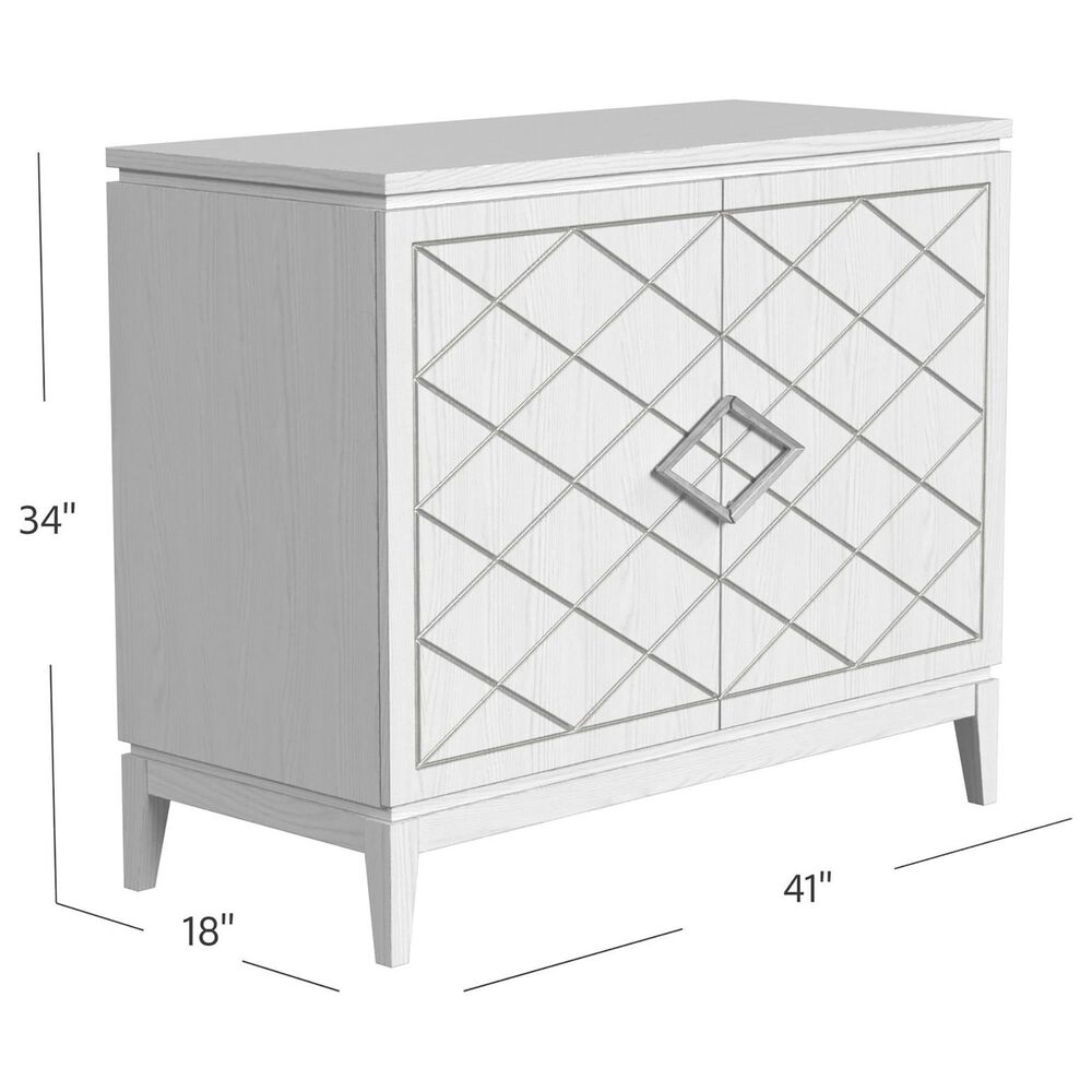 Bassett Mirror Farrow 2-Door Cabinet in White, , large