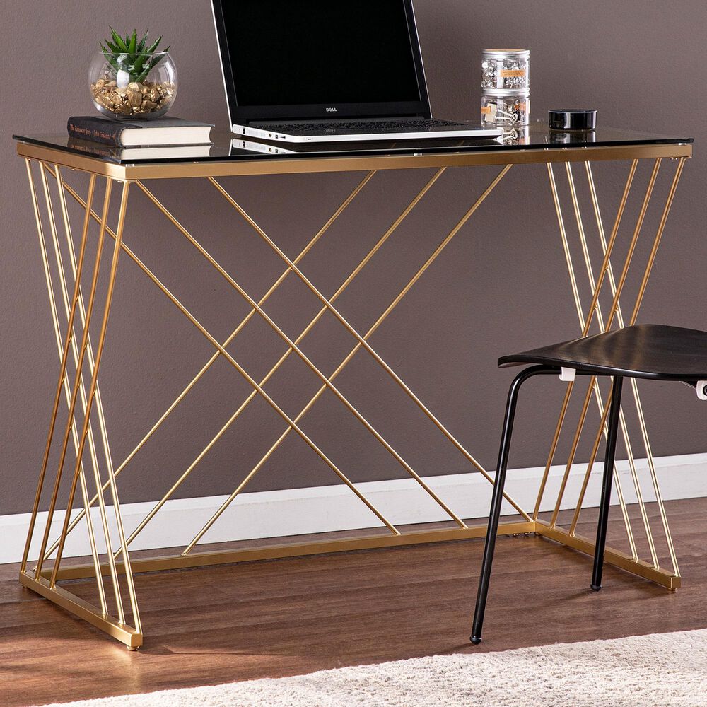 Southern Enterprises Dezby Desk in Gold, , large