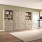 Bestar Pur 130" Full Murphy Storage Bed with 6-Drawer in Rustic Brown, , large