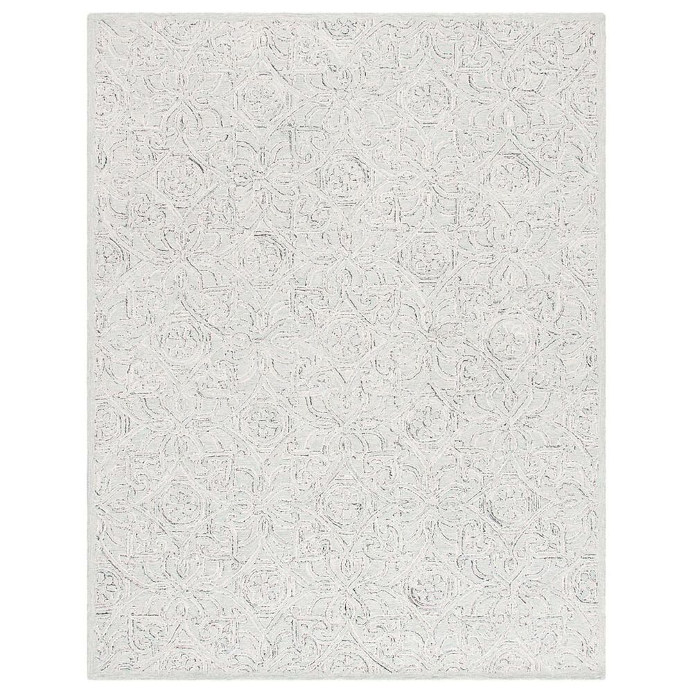 Safavieh Micro-Loop Damask 8" x 10" Gray and Ivory Area Rug, , large