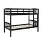 Linon Home Decor Twin Over Twin Bunk Bed in Black, , large