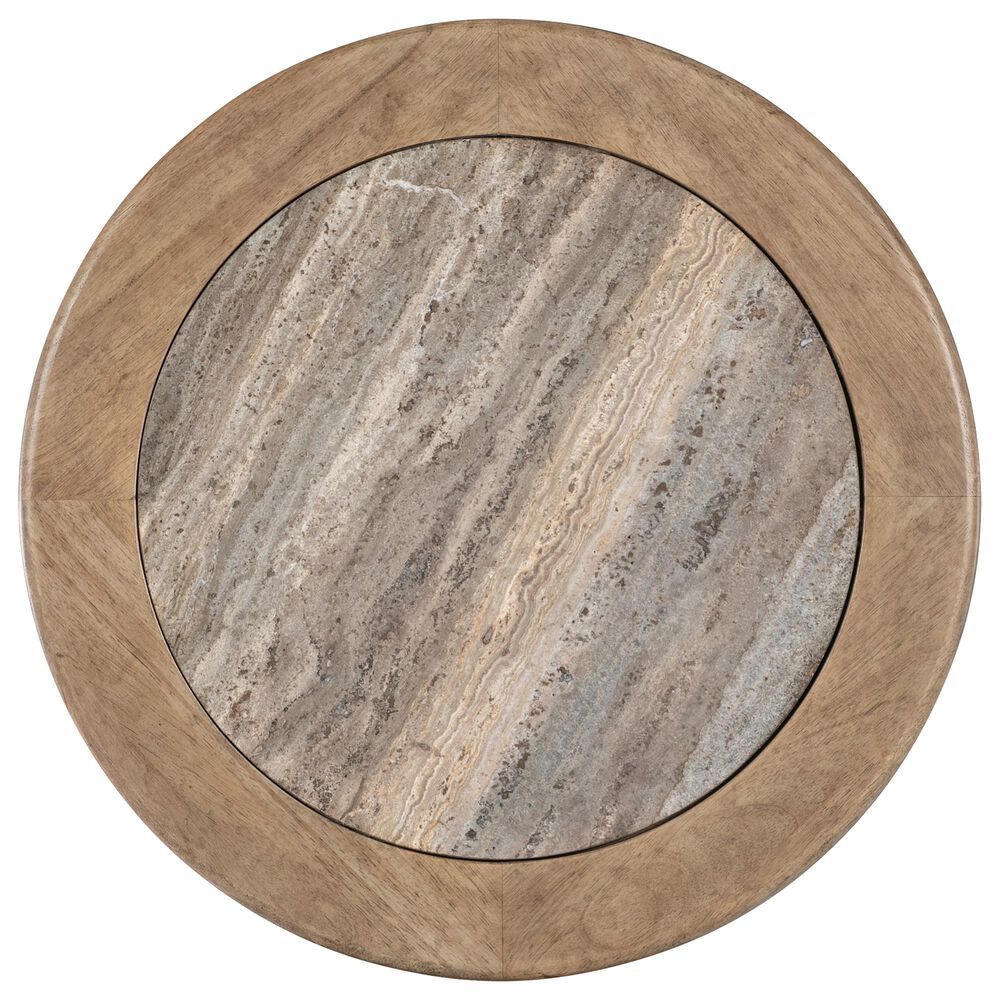 Hooker Furniture Vineyard Row Round End Table in Sonoma, Gray, Beige, Cream and Brown, , large