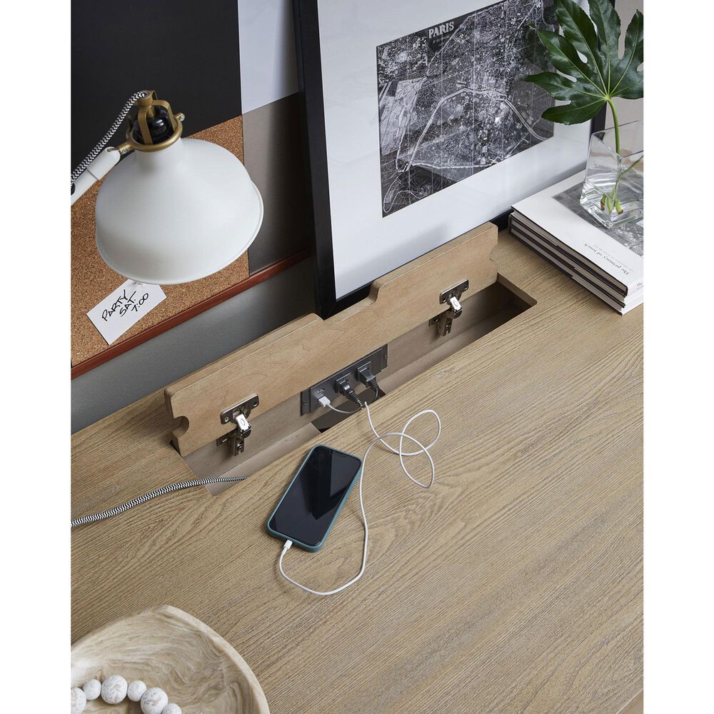 Riva Ridge Emerson 60&quot; Sit and Stand Desk in Light Elm and Black, , large