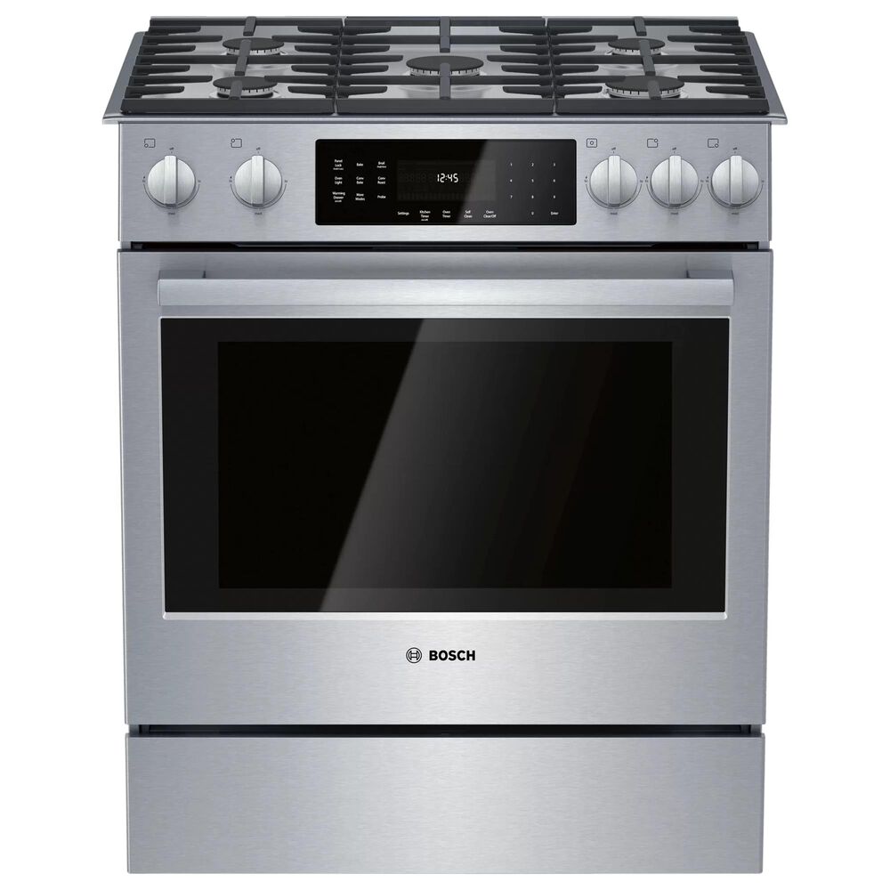 Bosch Benchmark 30" Gas Slide-In Range in Stainless Steel, , large
