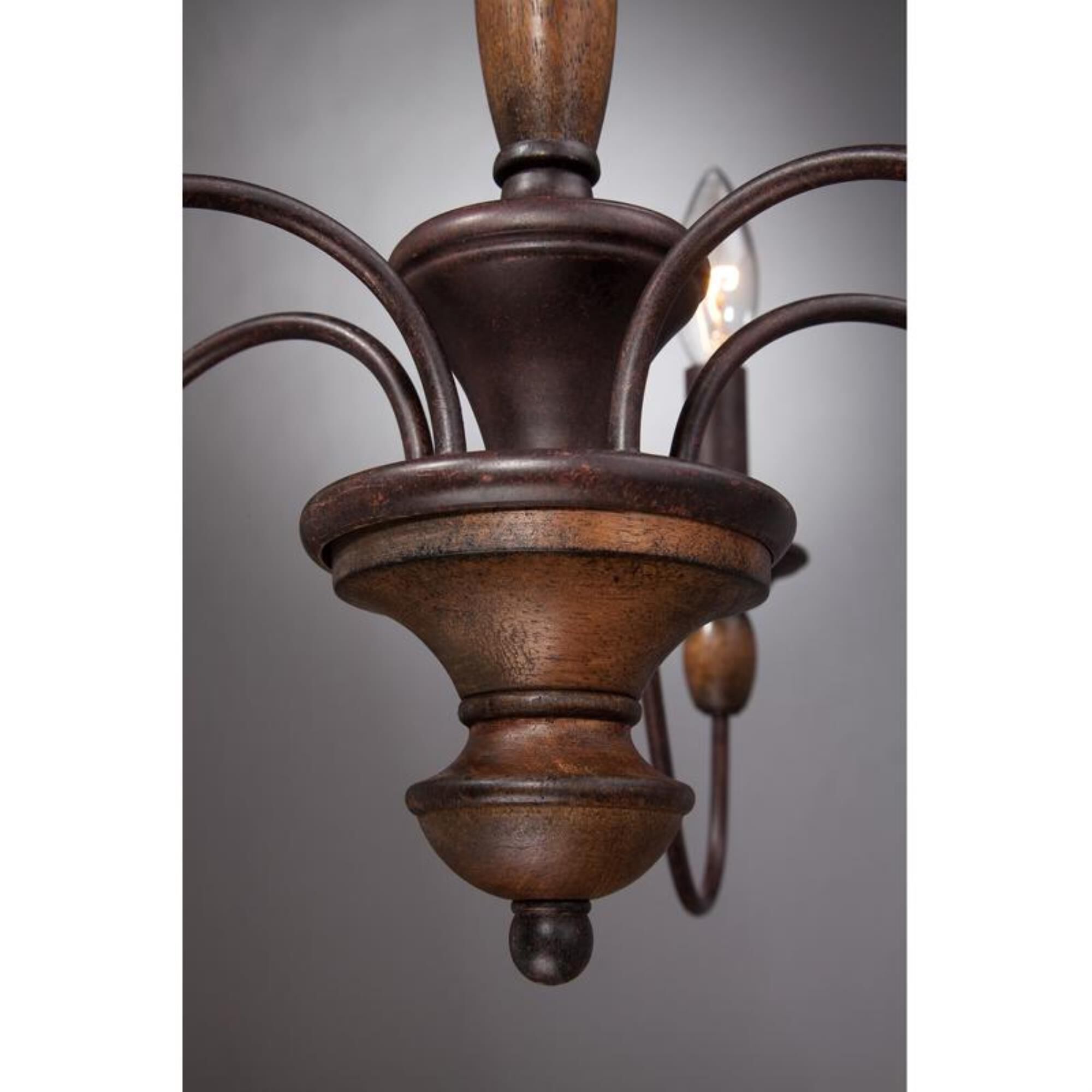 Quoizel Holbrook 5 Light Chandelier in Tuscan Brown NFM