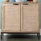 Splendor Living Milford 2-Door Accent Cabinet in Natural Wash and Black, , large