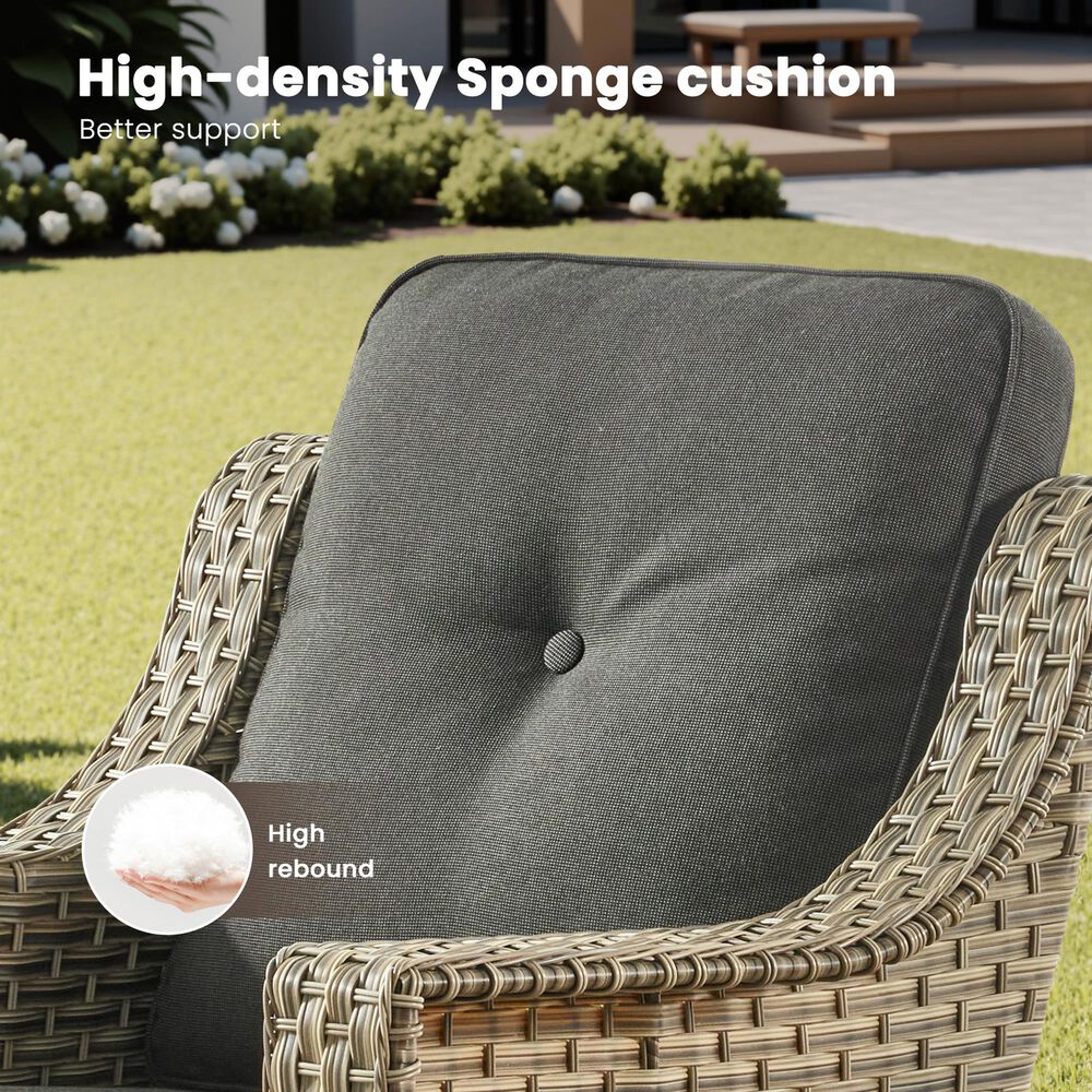 HOMLUX 5-Piece Outdoor Furniture Set in Black, , large