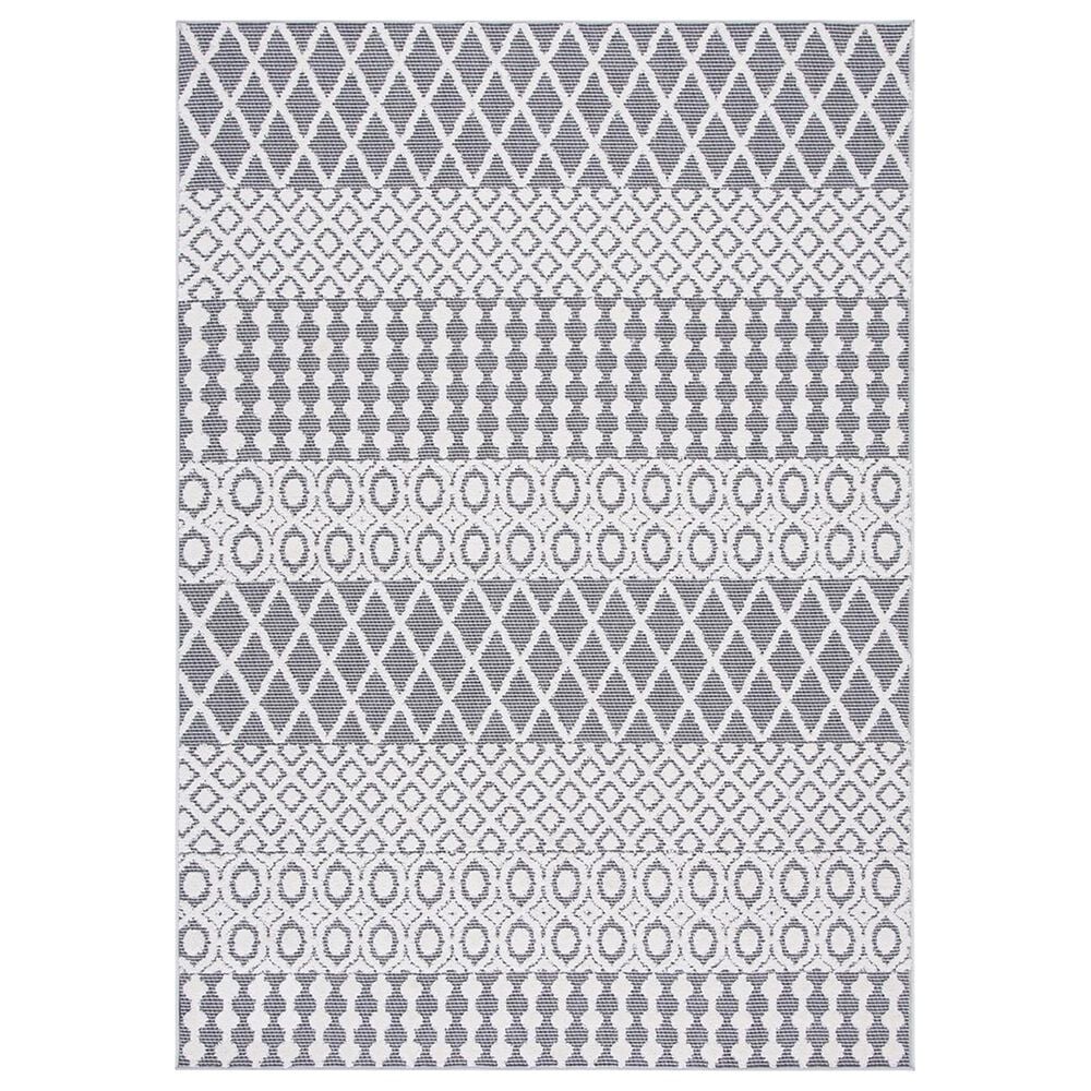 Safavieh Cabana CBN652A 5"5" x 7"7" Ivory and Grey Area Performance Rug, , large