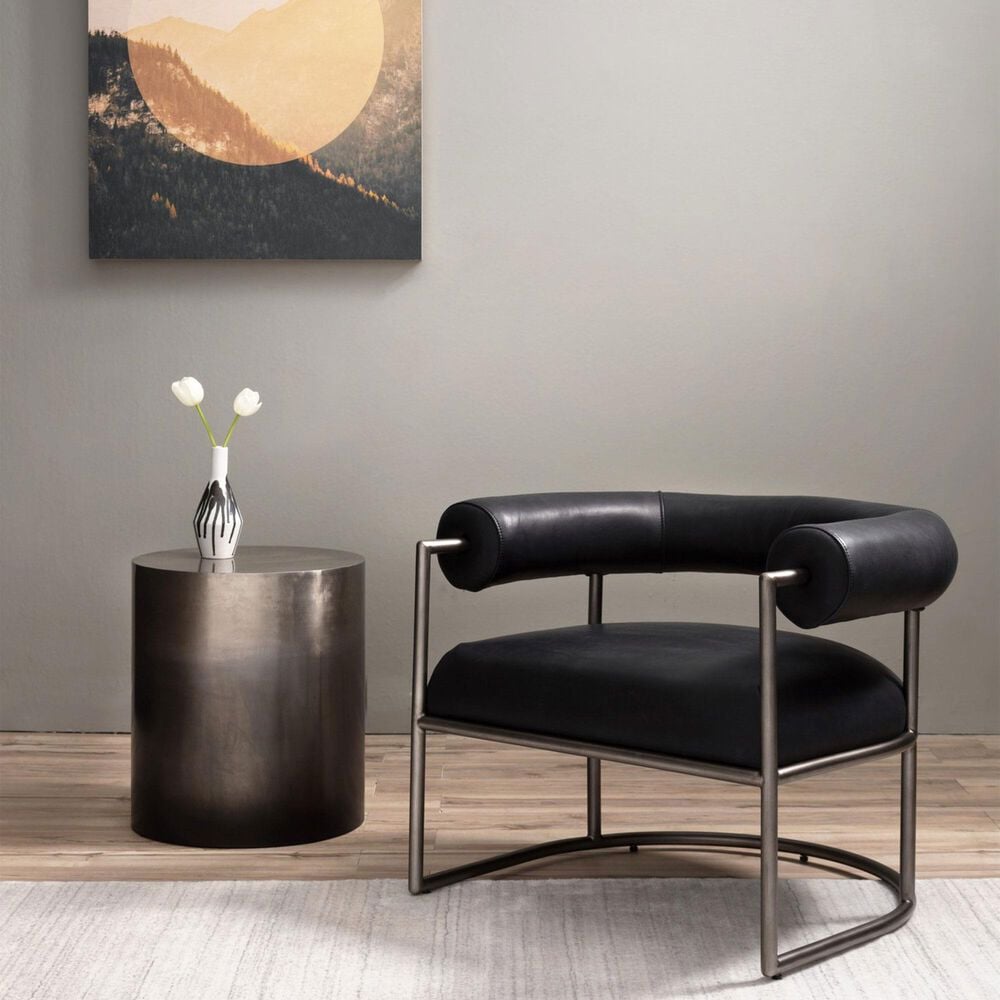 Four Hands Cameron End Table in Ombre Antique Pewter, , large