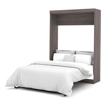 Bestar Nebula Full Wall Bed in Bark Grey, , large