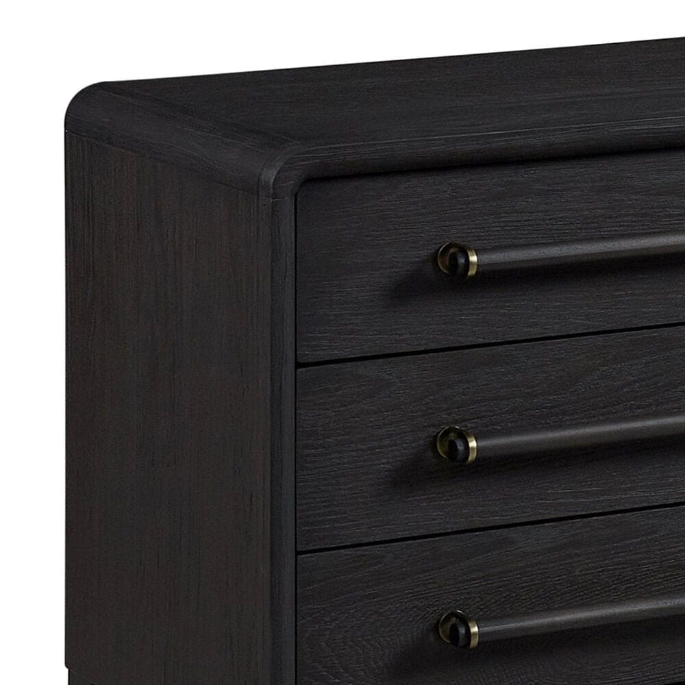 Sterling Timber Elure 3 Drawer Nightstand in Peppercorn with USB Ports, , large