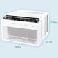 Keystone 12000 BTU Window Mounted Inverter Air Conditioner with Supplemental Heat in White, , large