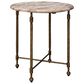 Timeless Designs Colmar Side Table in Antique Brass and White, , large