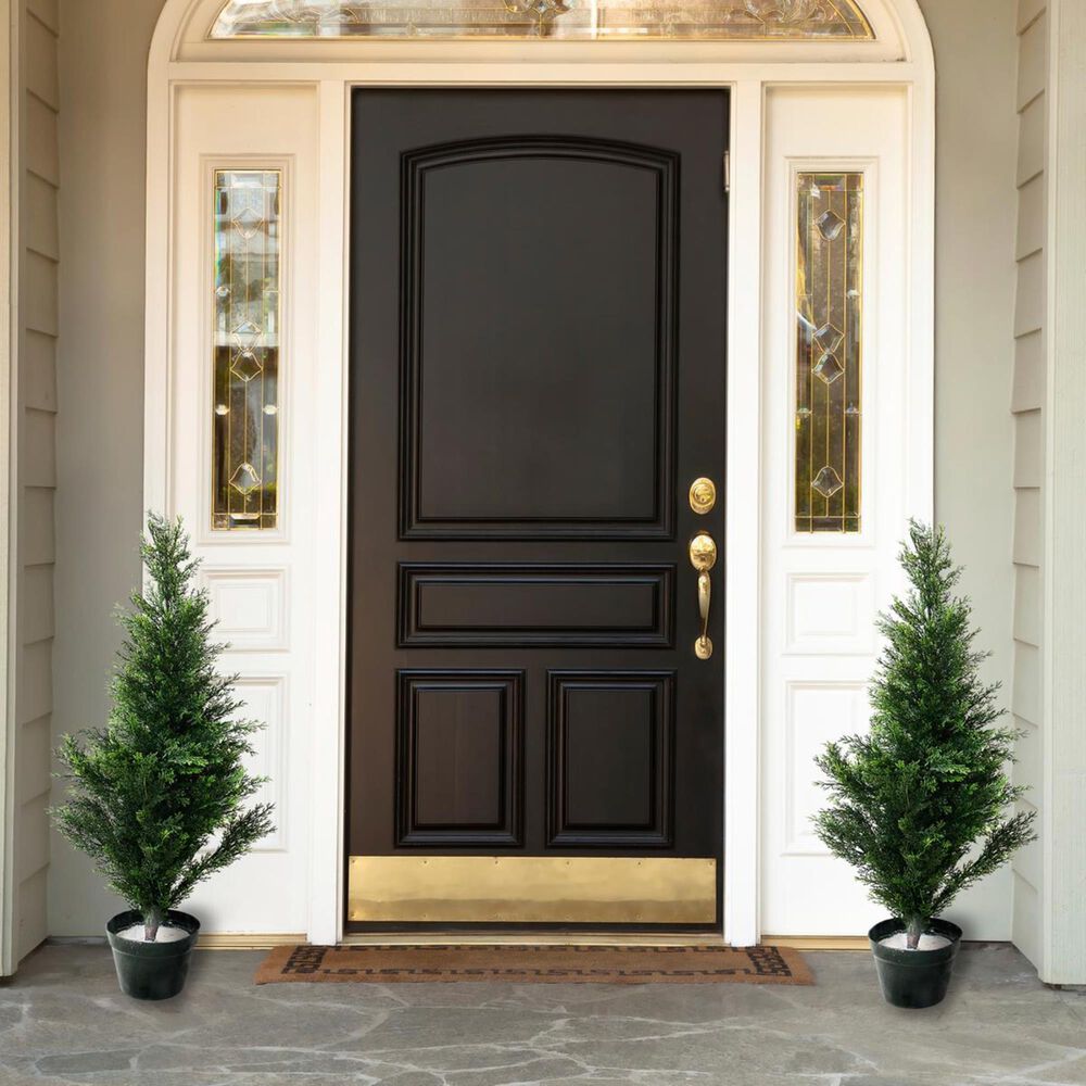 Timberlake Julian 34" Cedar Artificial Tree in Green - Set of 2, , large