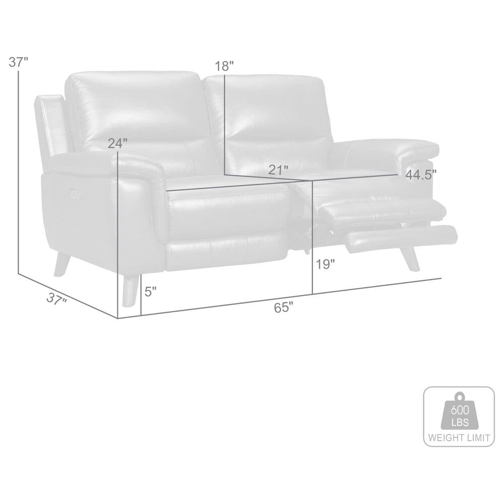 Blue River Lizette Power Reclining Loveseat in Dove Grey, , large